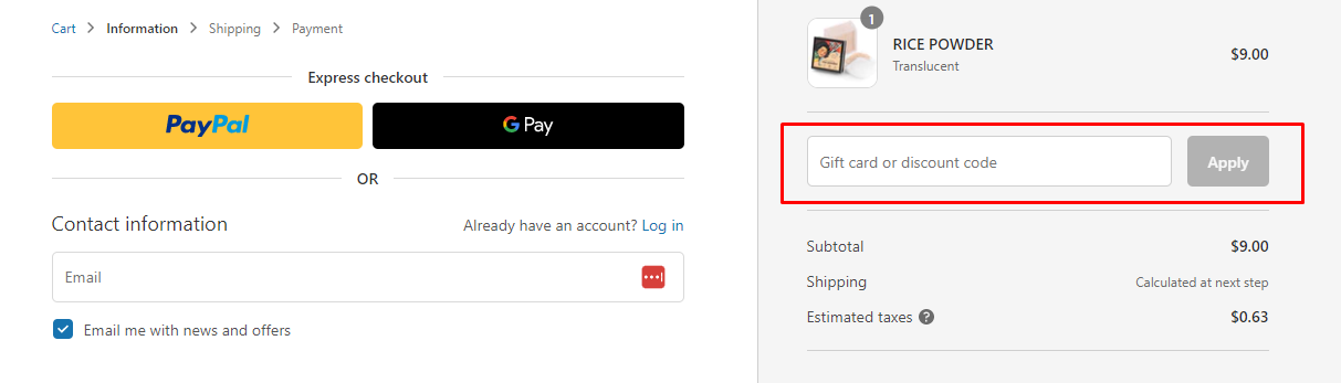 How do I use my PALLADIO discount code?