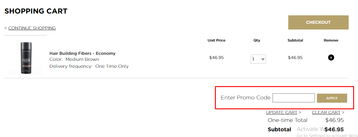 How do I use my Toppik promo code?