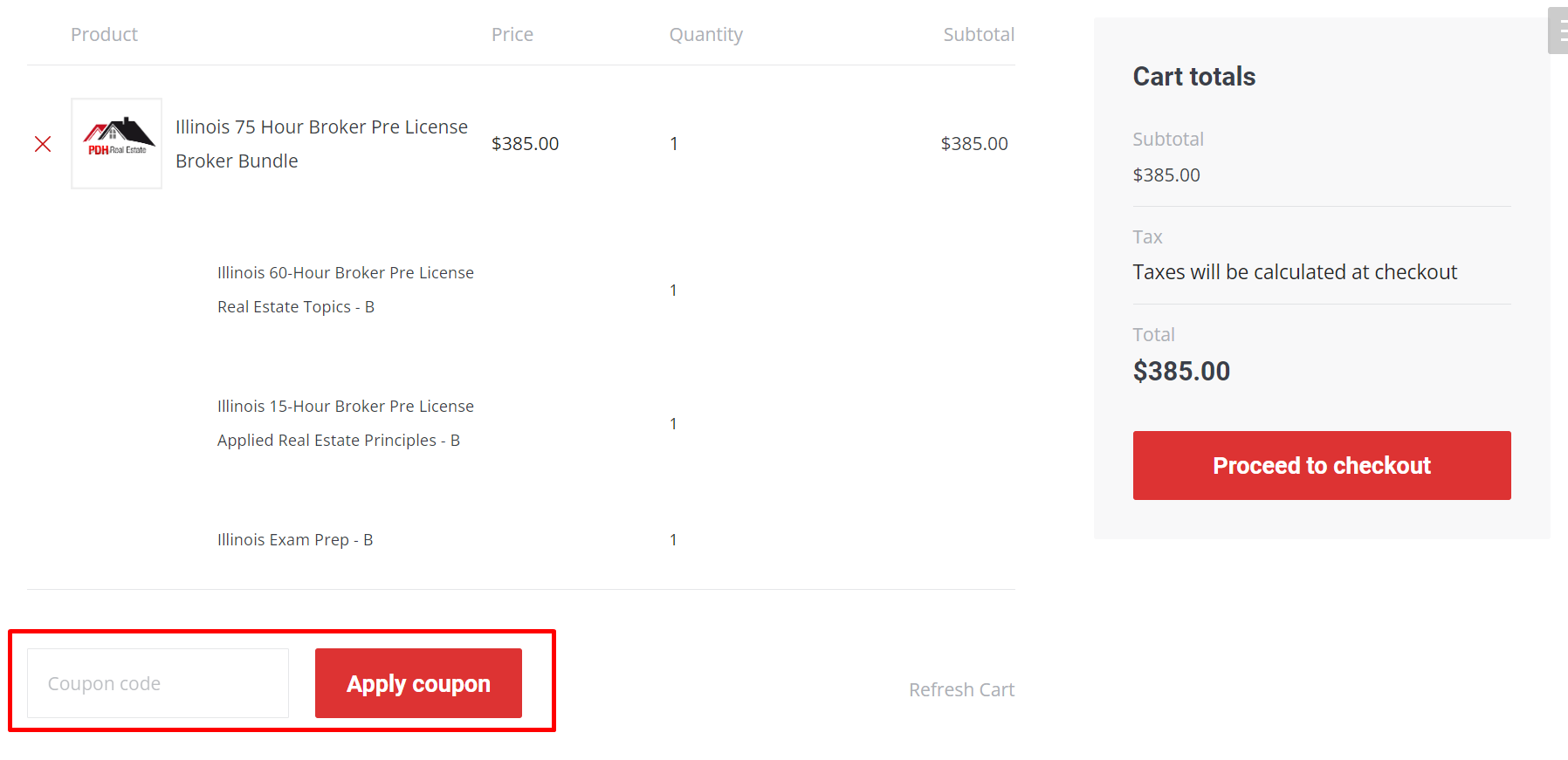 How do I use my PDH Academy coupon code?
