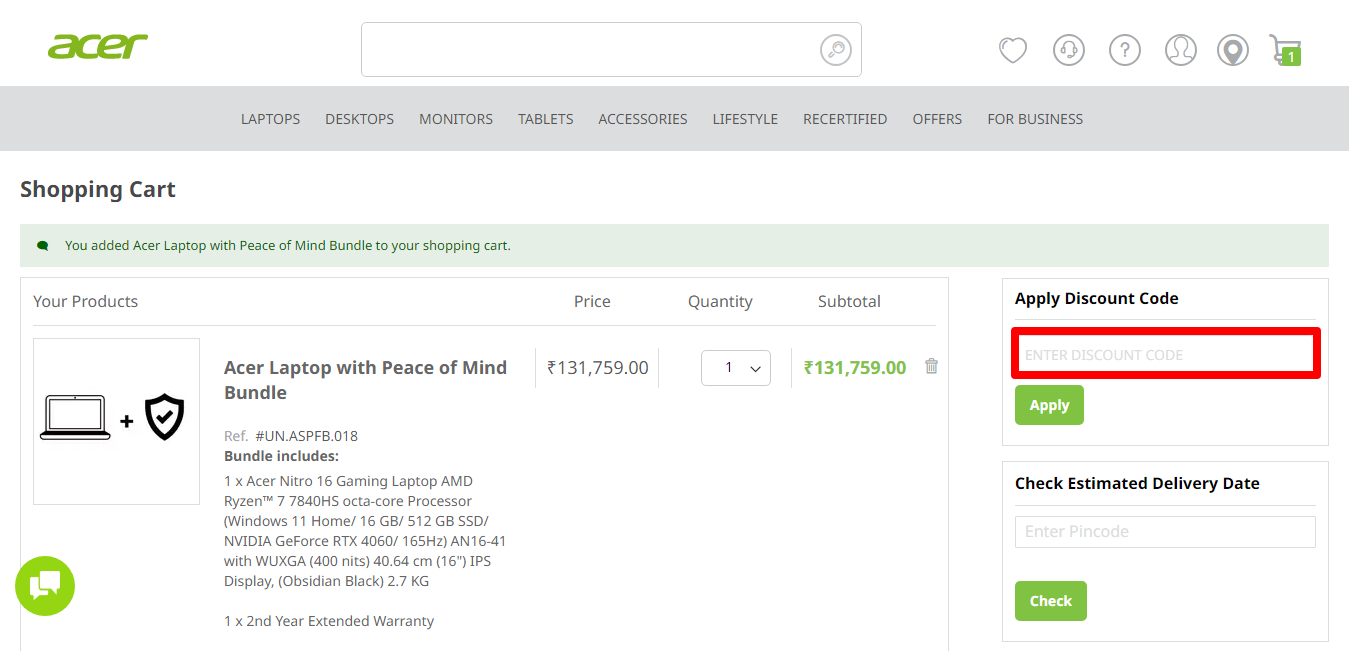 Acer Promo Codes September 2024