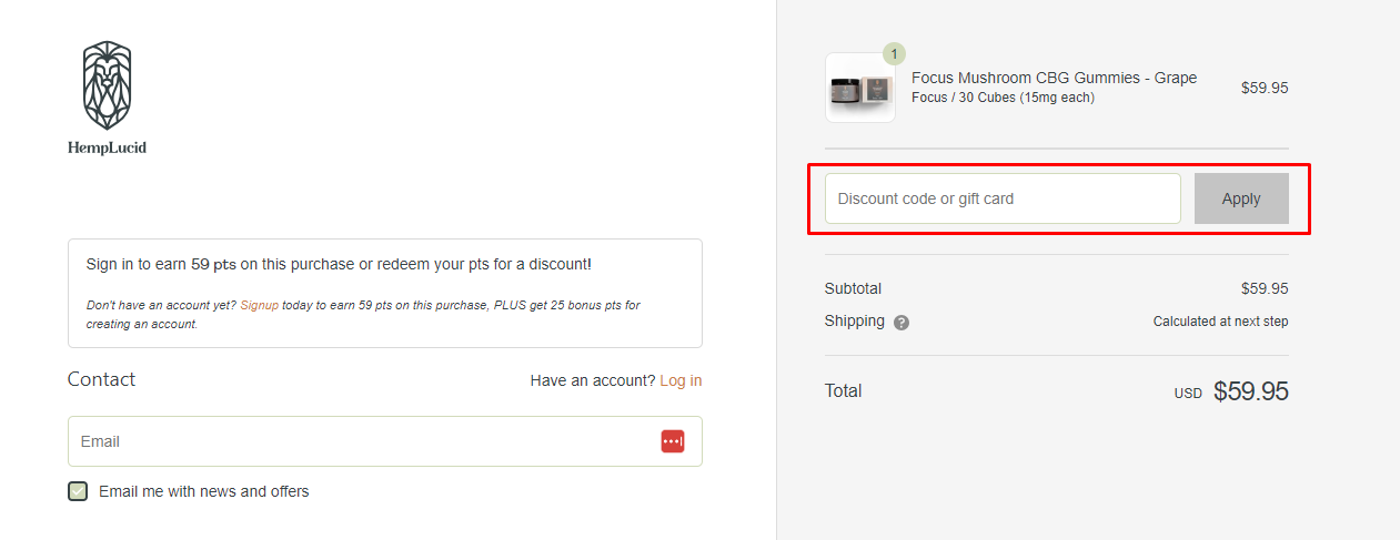 How do I use my HempLucid coupon code?
