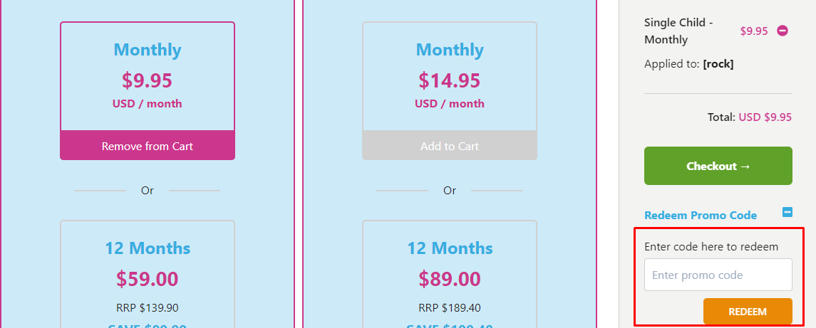 How do I use my Reading Eggs promo code?