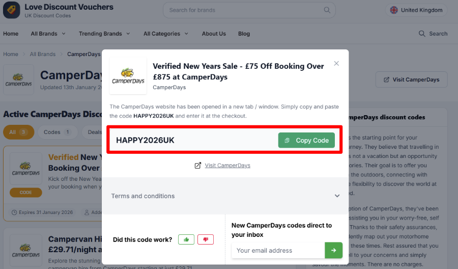 Copy your code to start shopping