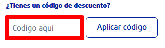 casilla para introducir un código descuento europ assistance de love coupons
