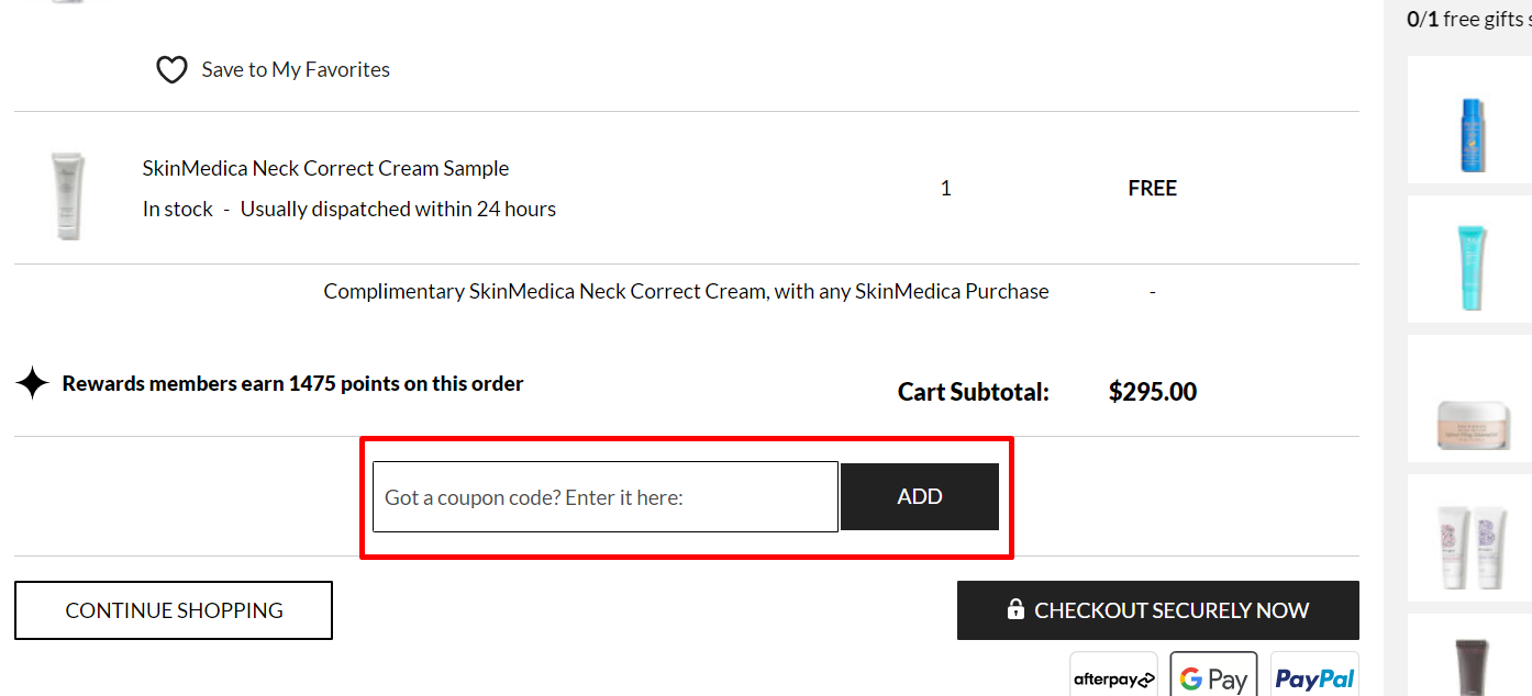 How do I use my Dermstore coupon code?