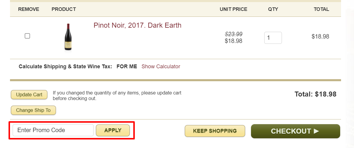 How do I use my Wine of the Month Club promo code?