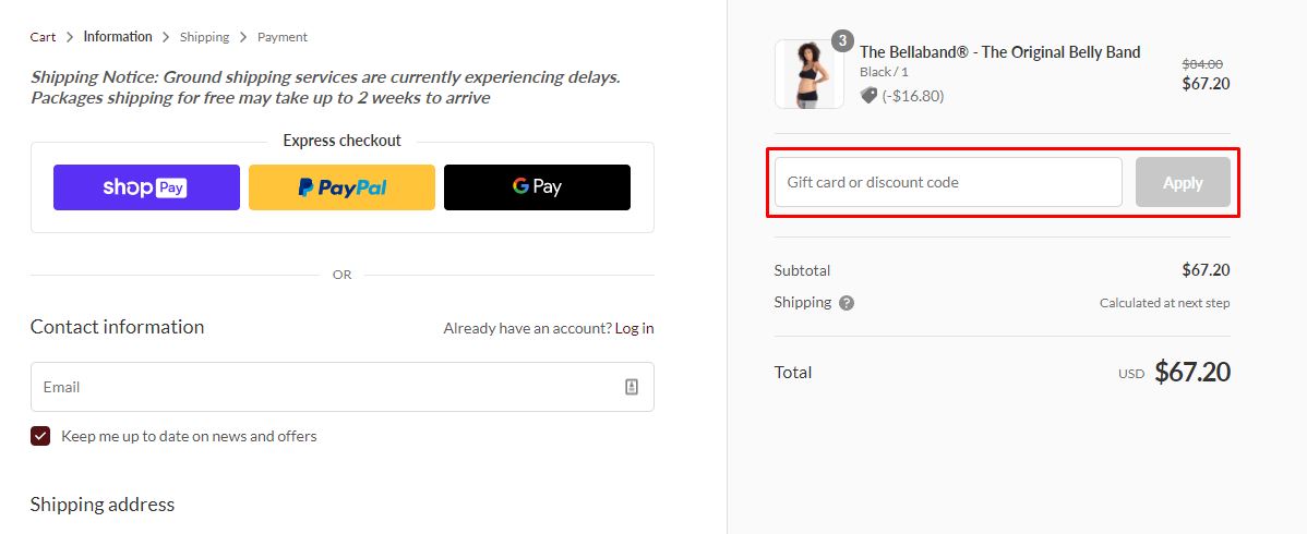 How do I use my Ingrid+Isabel discount code?