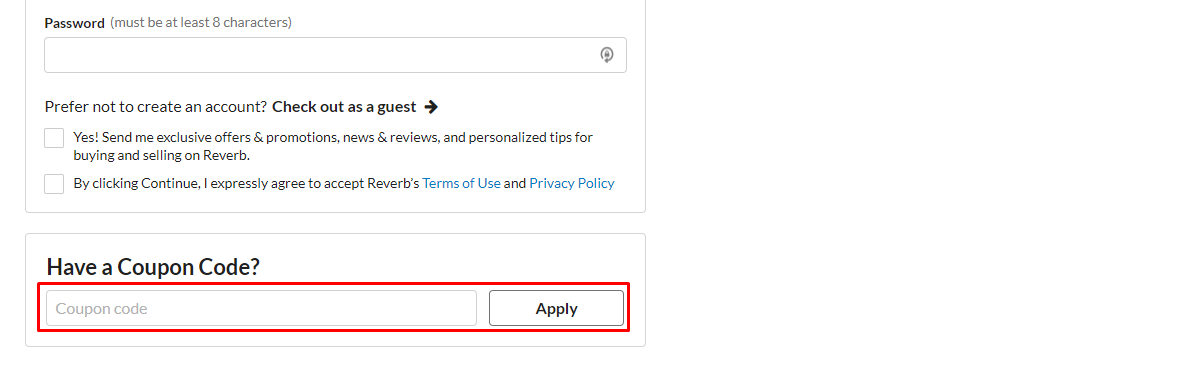 How do I use my Reverb coupon code?