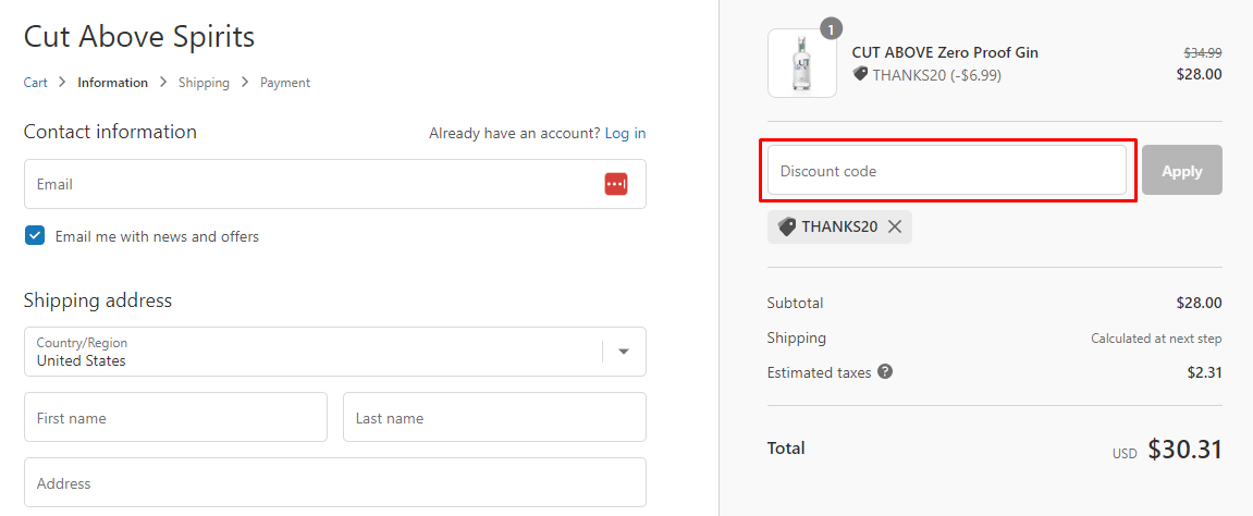 How do I use my Cut Above discount code?