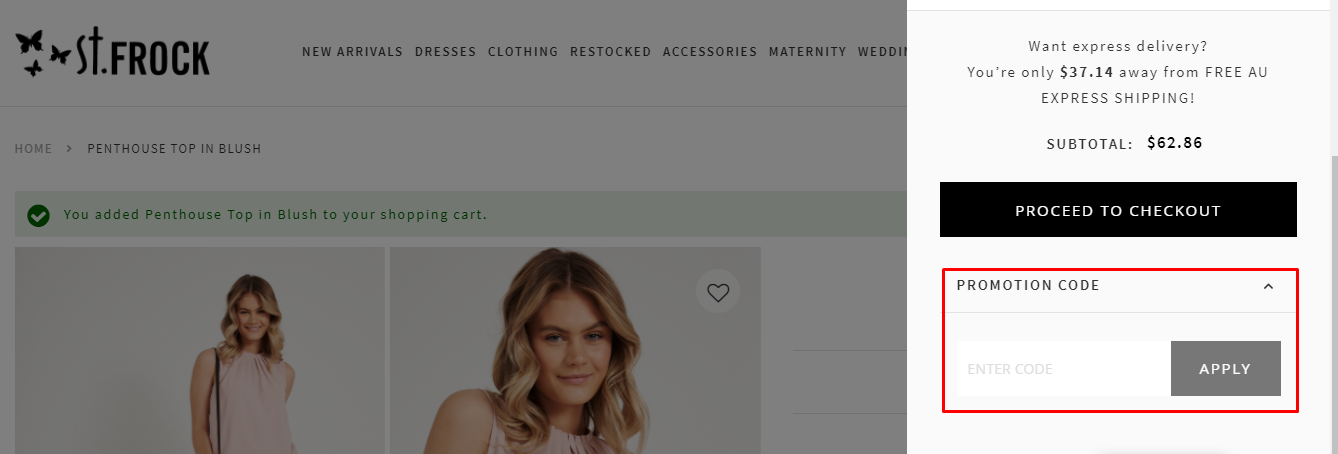 How do I use my St Frock discount code?