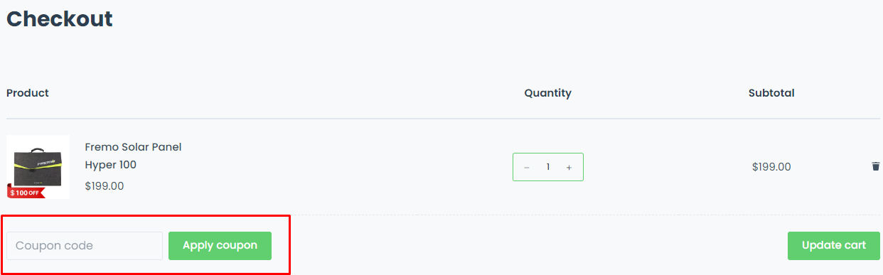 How do I use my Fremo coupon code?