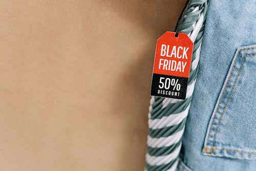 A 50% off Black Friday sale on a pair of jeans