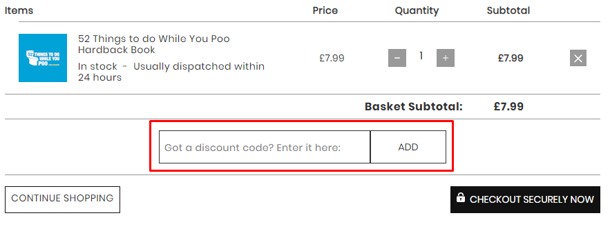 How do I use my IWOOT discount code?
