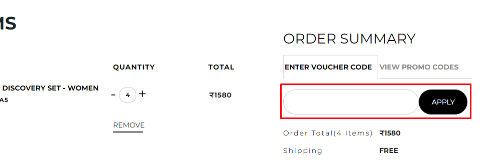 How do I use my Skinn voucher code?