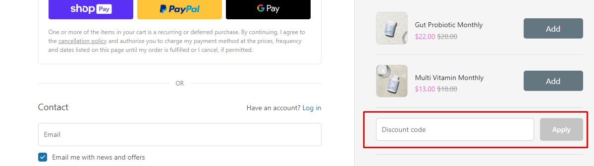 How do I use my Bonafide discount code?