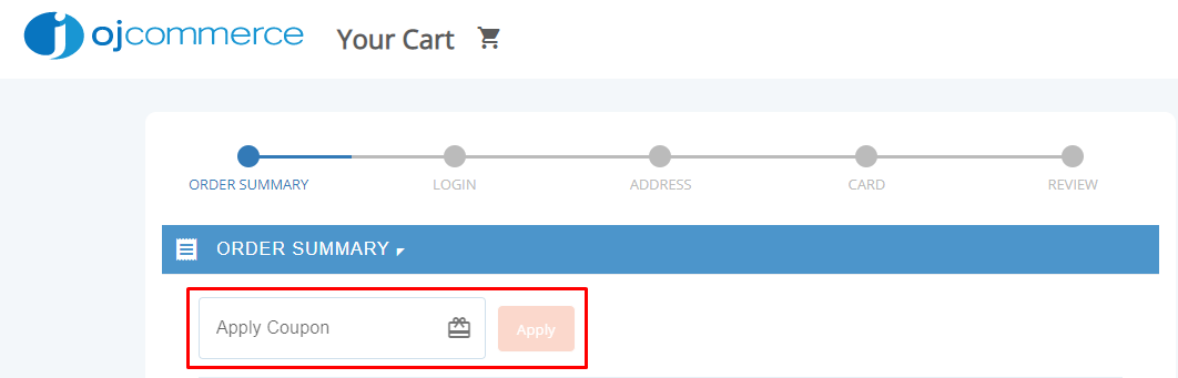 How do I use my OJCommerce coupon code?