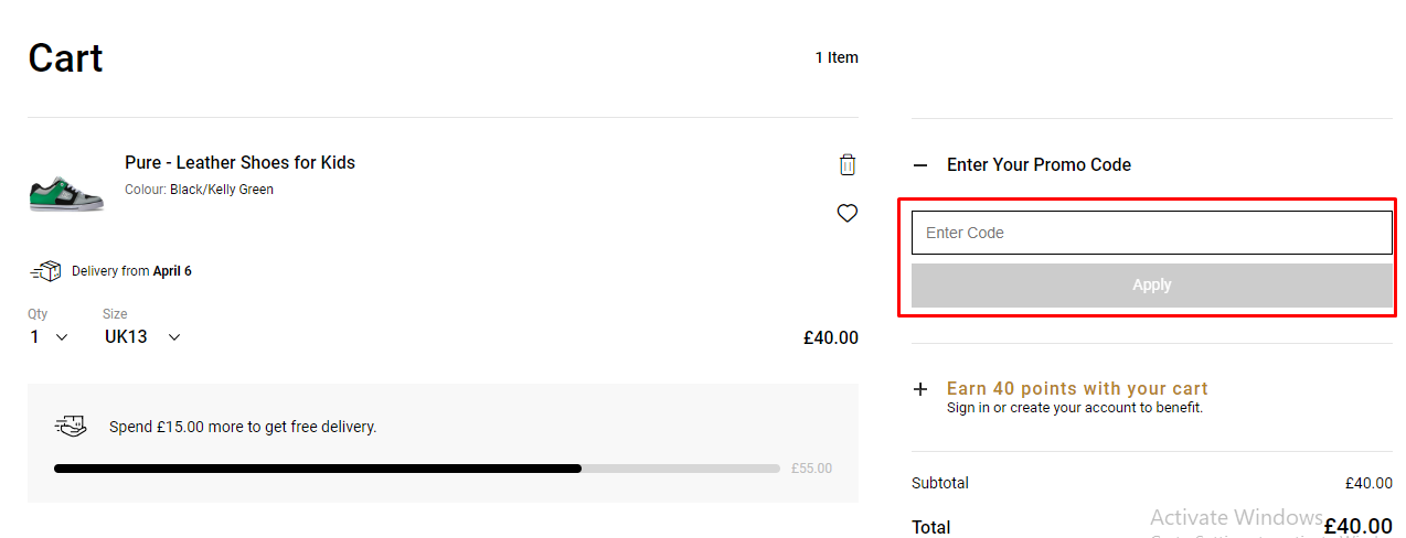 How do I use my DC Shoes promo code?