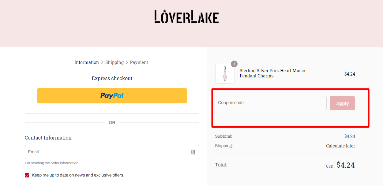How do I use my LOVERLAKE coupon code?