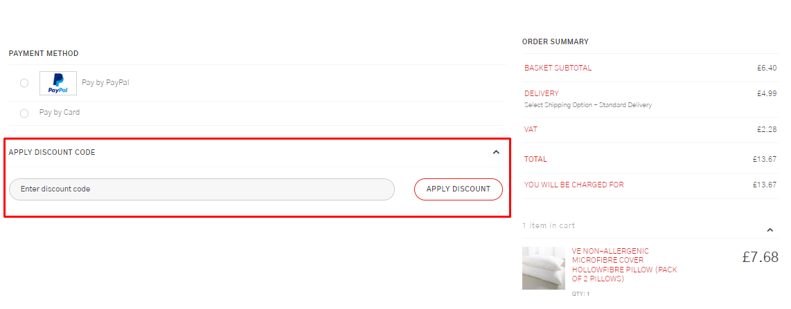 How do I use my Vision Linens discount code?