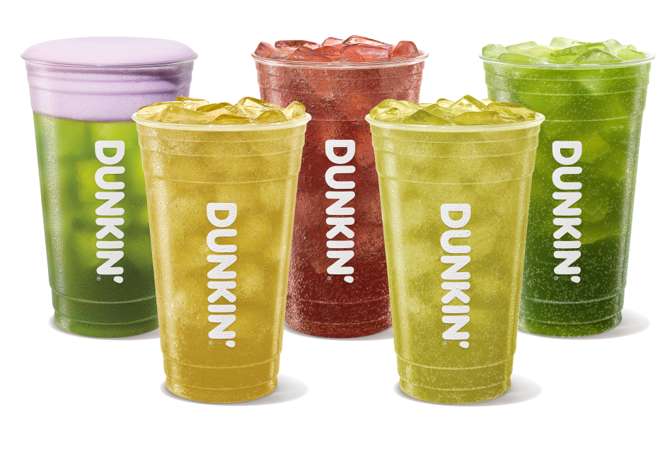 The Green Apple Dunkin' Zero lineup resting on a white background