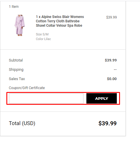 How do I use my AlpineSwiss coupon code?