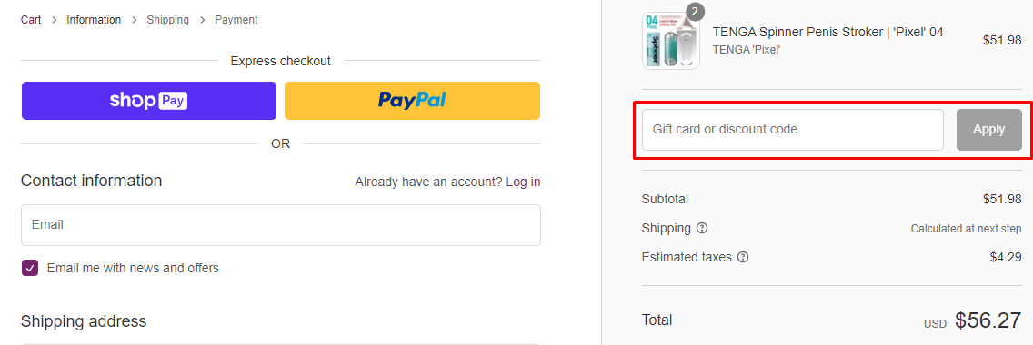 How do I use my Condomania discount code?