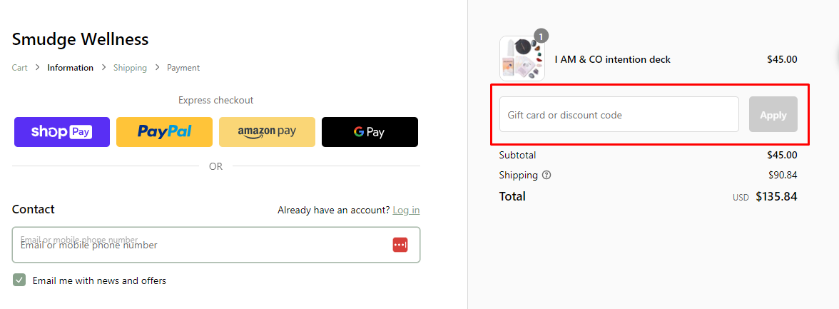 How do I use my Smudge Wellness discount code?