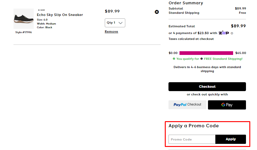 How do I use my Ryka promo code?