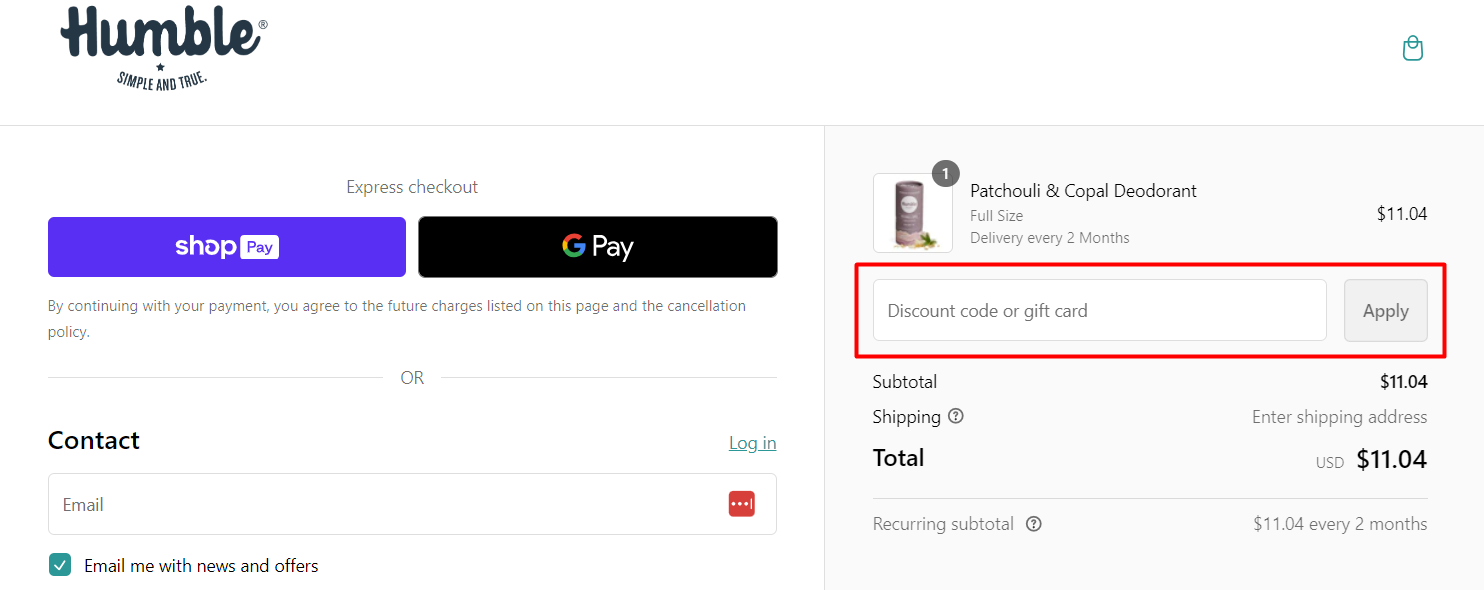How do I use my Humble Brands discount Code?