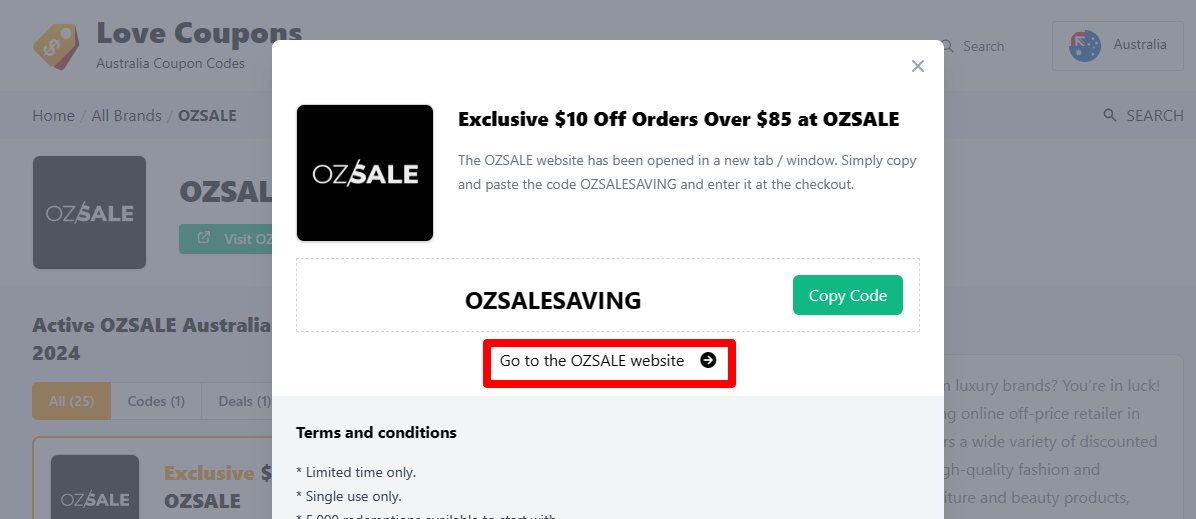 25 Off OZSALE Promo Codes OZSALE Discount Codes