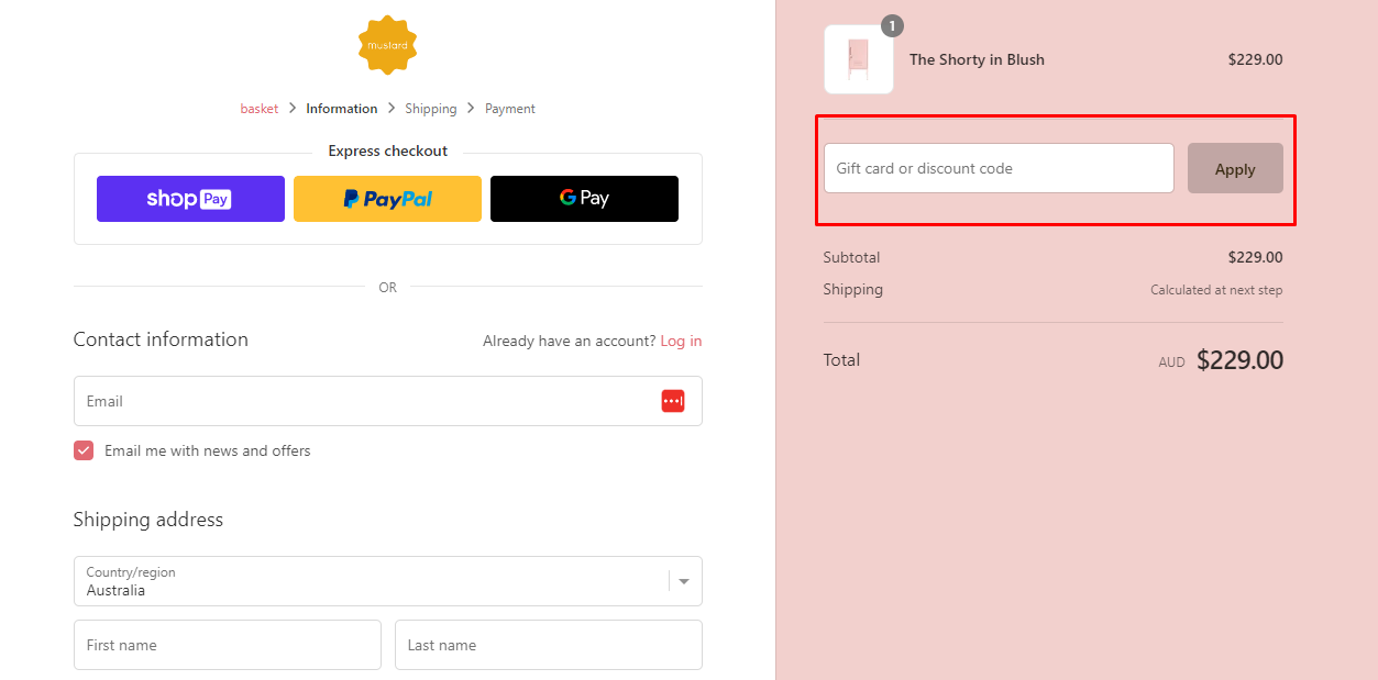 How do I use my Mustard Made discount code?