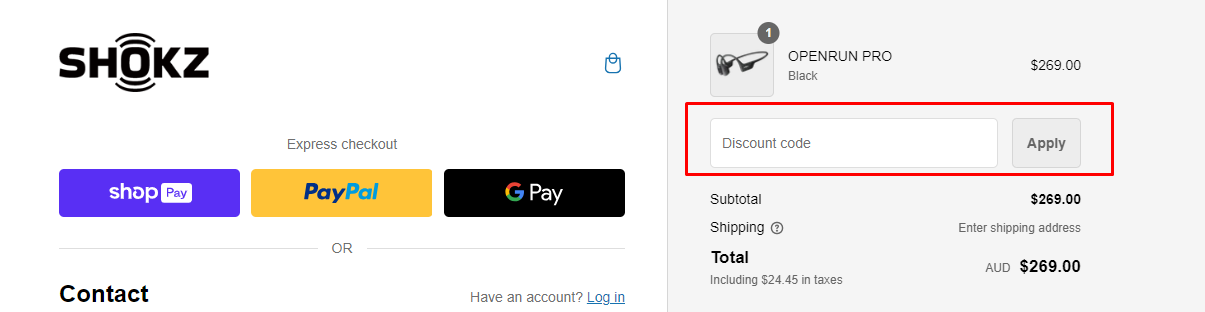 How do I use my Shokz discount code?