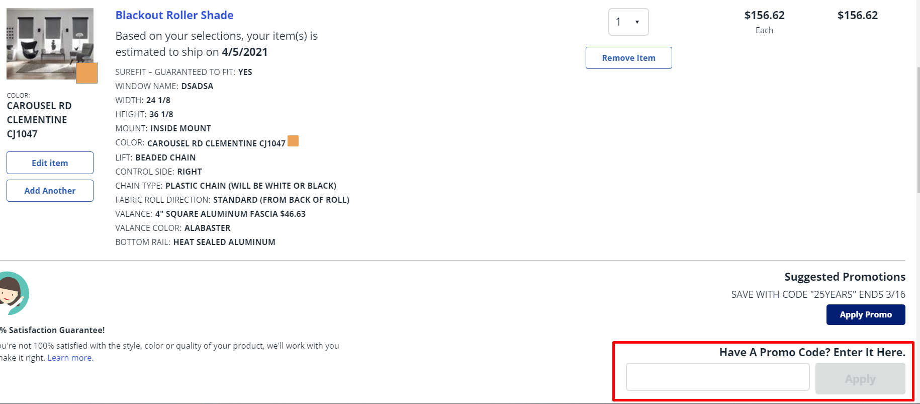 How do I use my Blinds.com promo code?