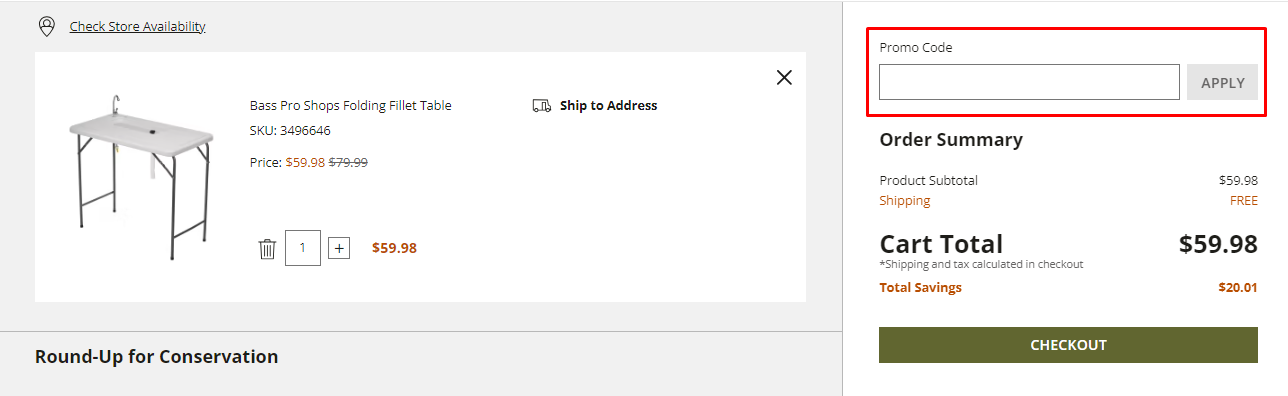 How do I use my Cabela's promo code?