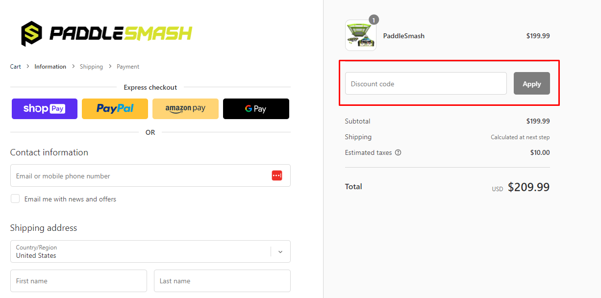 How do I use my PaddleSmash discount code?