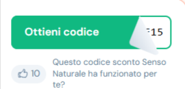 codice sconto Senso Naturale da poter prelevare per utilizzare su prodotti di benessere e bellezza