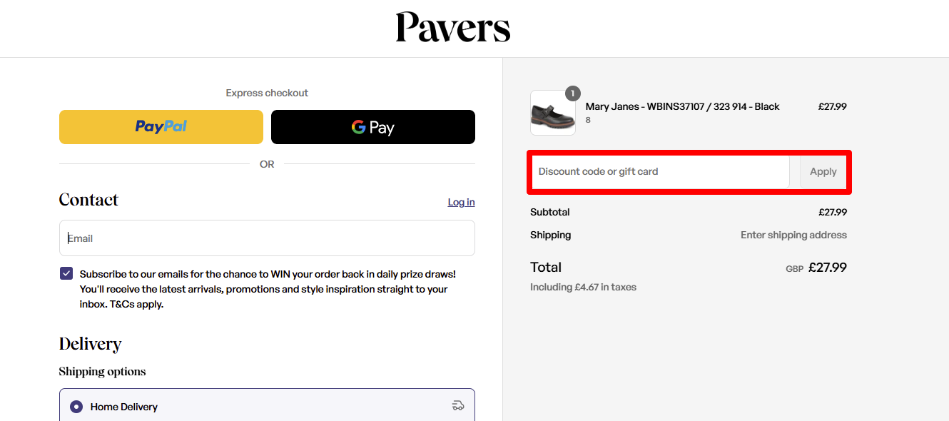 Paste your code to get your discount