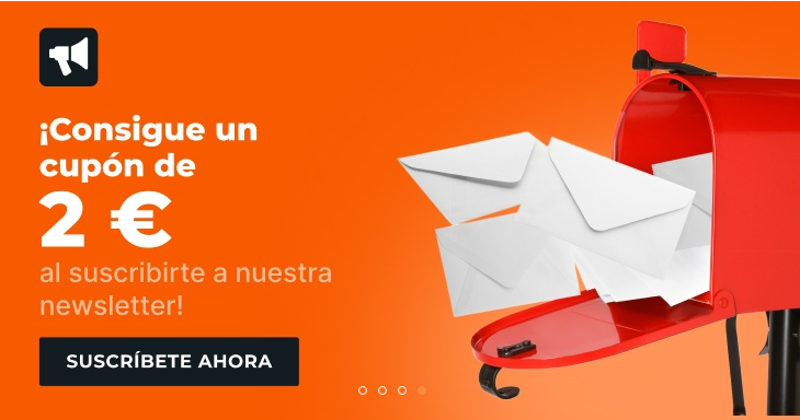 fondo naranja para suscribirte al boletin de la marca