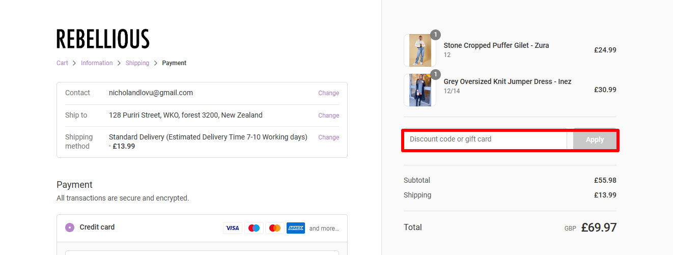 Rebellious Fashion Coupon & Promo Codes July 2024