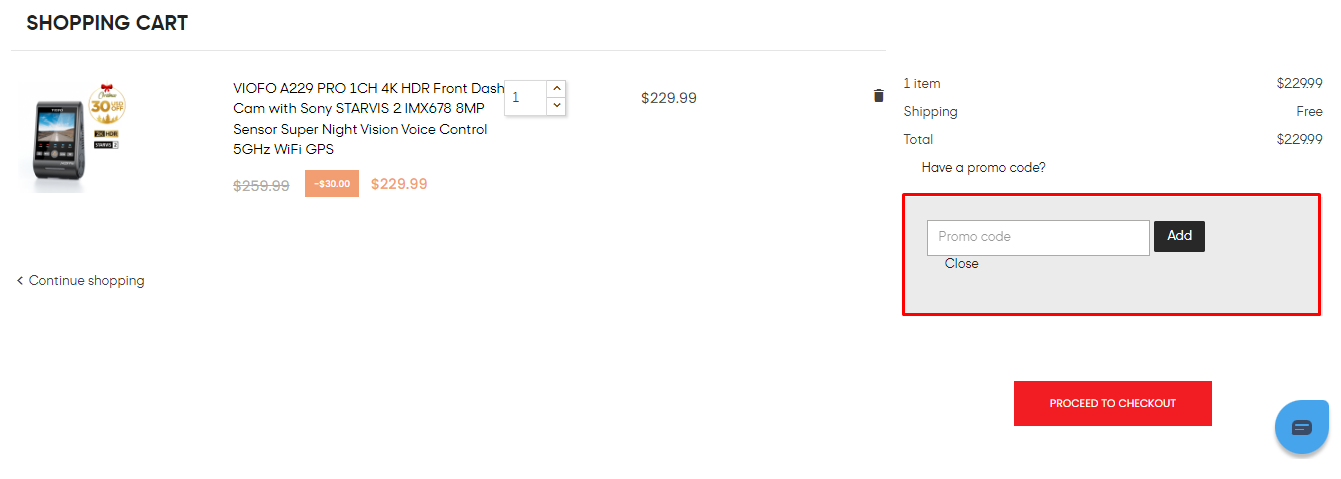 How do I use my Viofo promo code?