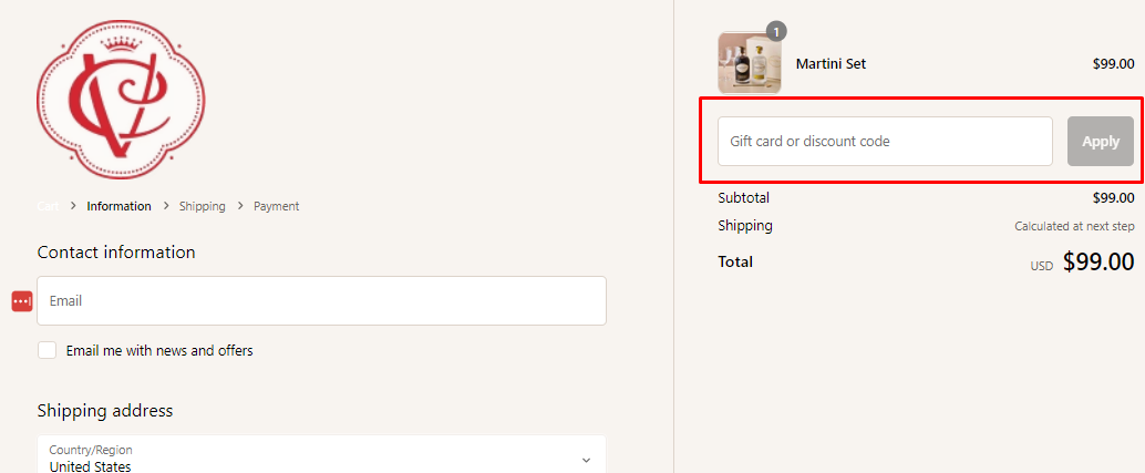 How do I use my Via Carota Craft Cocktails discount code?