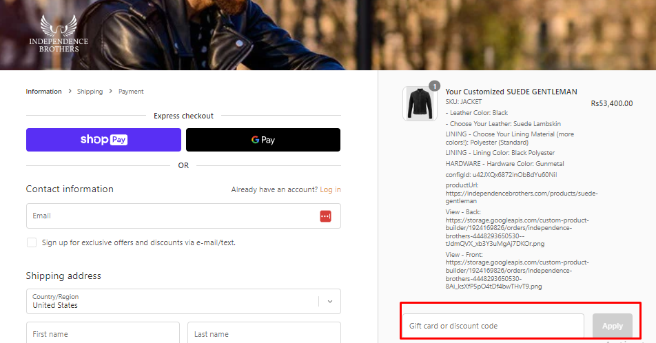 How do I use my Independence Brothers discount code?