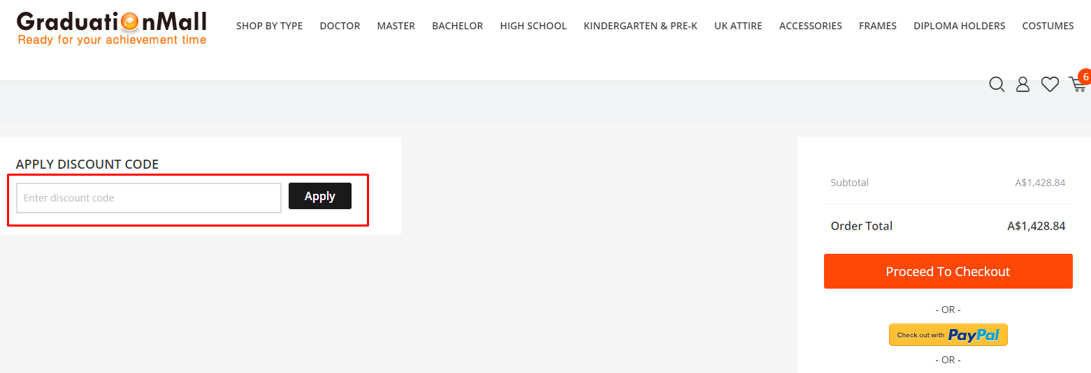 How do I use my GraduationMall discount code?