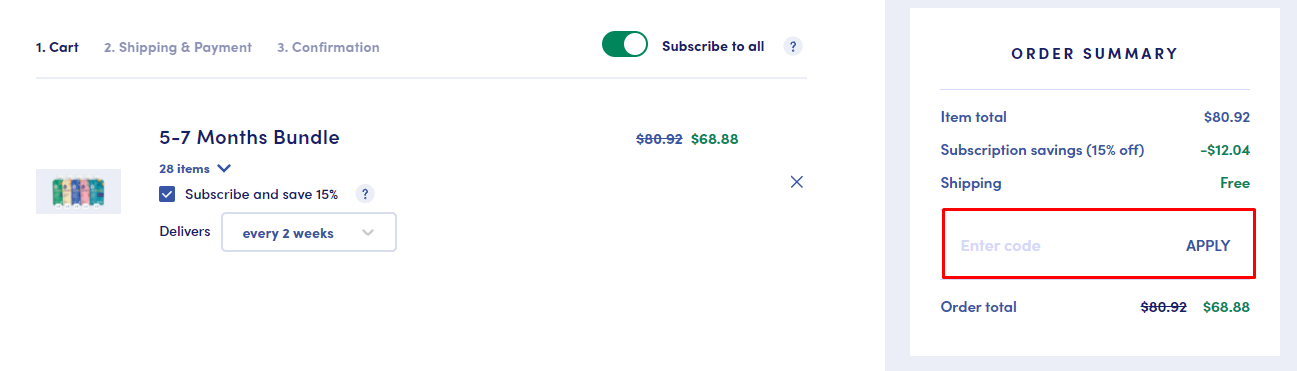 How do I use my Cerebelly promo code?