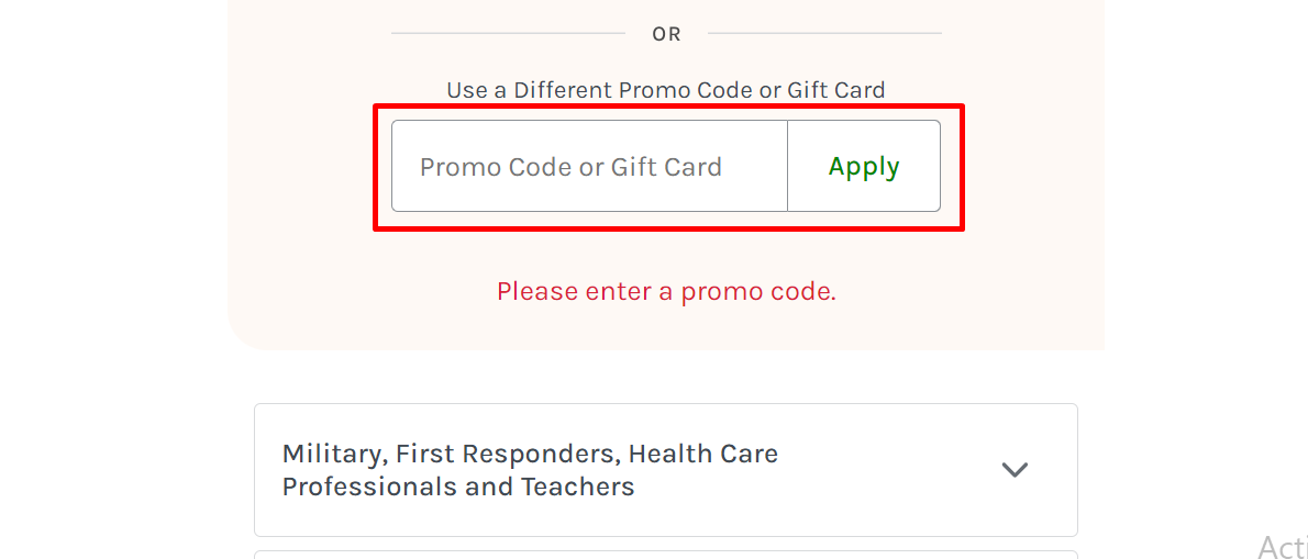 How do I use my Home Chef promo code?