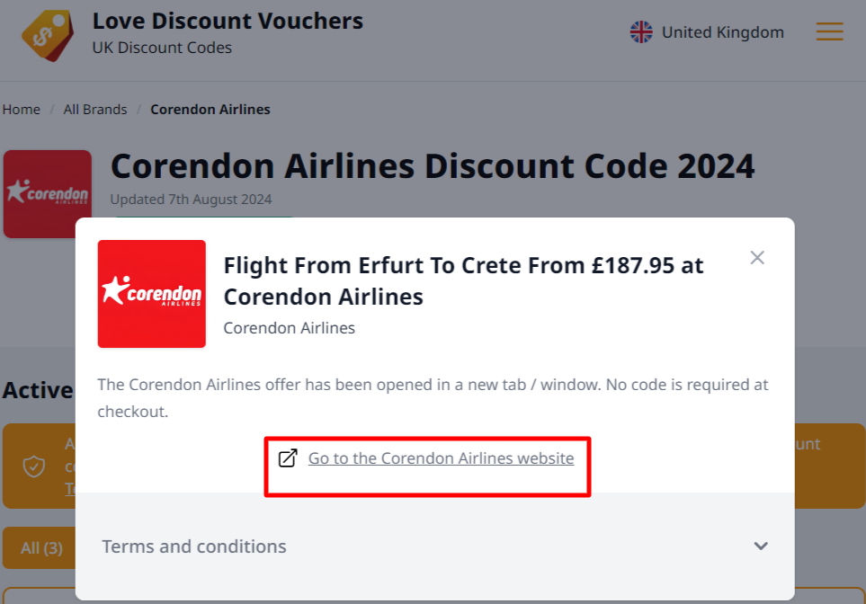 CORENDON AIRLINES DISCOUNT CODE visual data 8