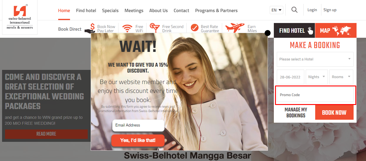 How do I use my Swiss-Belhotel International coupon code?