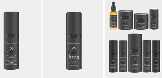 image showing some Heaven Skincare men's products