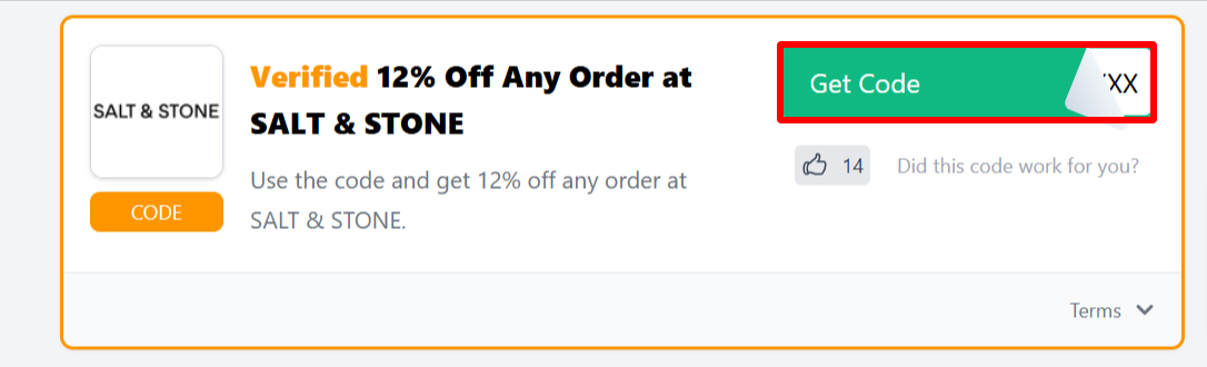 The Love Discount Vouchers page showing discount codes to use on your purchase