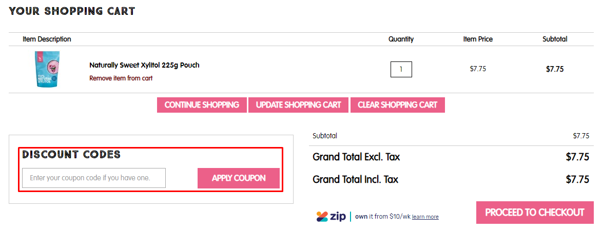 How do I use my Naturally Sweet Products discount code?